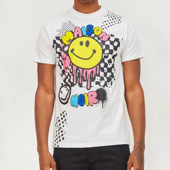 Maison Noir Men's Trippy Checkered T-Shirt - Picture 2 of 11